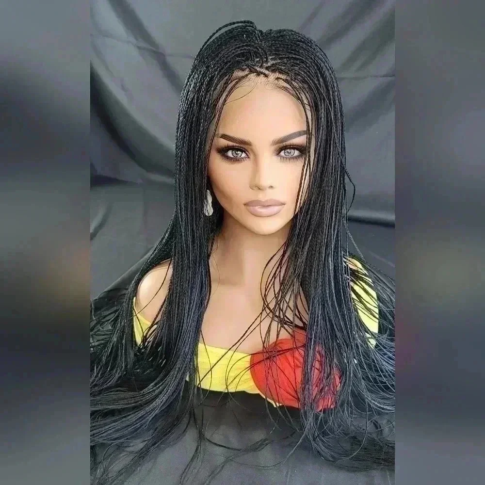 100% Handmade Micro Millions Braided wigs black wig,  NWT,  yassine - Picture 11 of 17